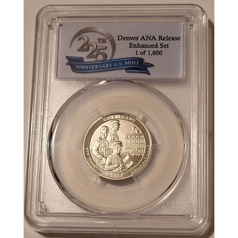2017 S Ellis Island NP Quarter Enhanced SP70 PCGS FDI Denver ANA
